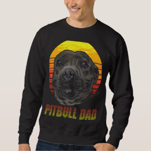 Proud Pitbull Dog Dad Papa American Bull Terrier D Sweatshirt