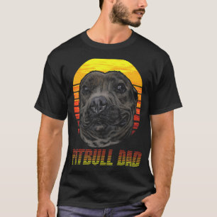 Proud Pitbull Dog Dad Papa American Bull Terrier D T-Shirt