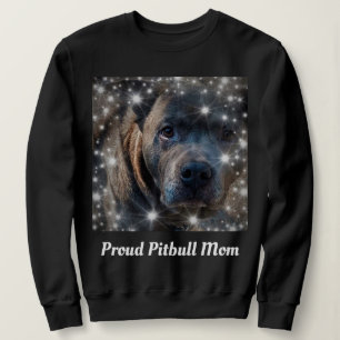 Proud Pitbull Dog Mum Black Sweatshirt