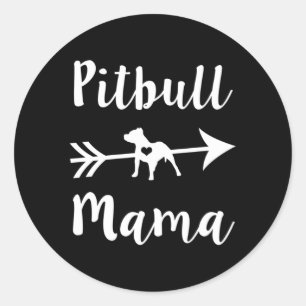 Proud Pitbull Mama 'S Pit Bull Mum Classic Round Sticker