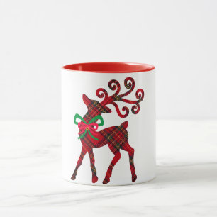 Proud Plaid Reindeer Mug