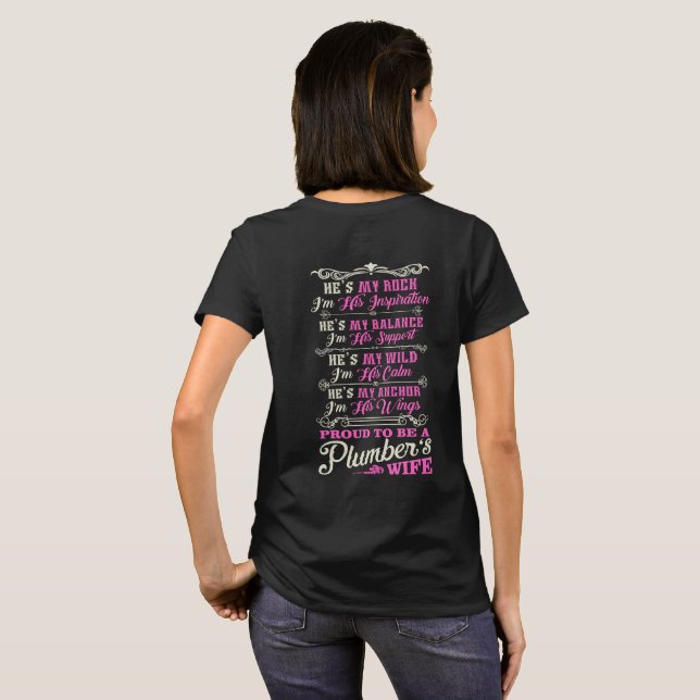 Proud Plumber Wife T-Shirt (Back Full)