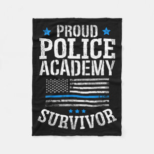 Proud police academy survivor fleece blanket