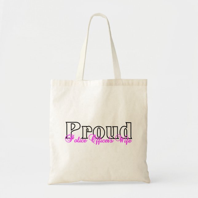 Proud Police Officer's Wife Tote Bag (Front)