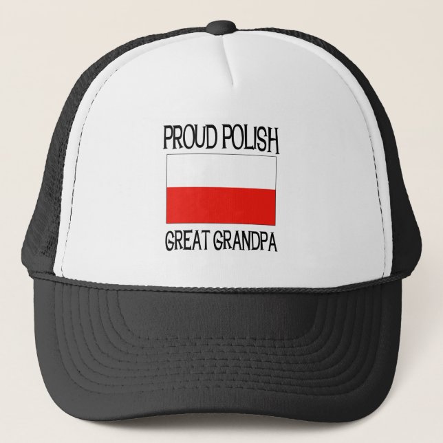 Proud Polish Great Grandpa Trucker Hat (Front)