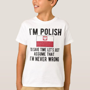 Proud Polish Heritage Poland Roots Polish Flag T-Shirt