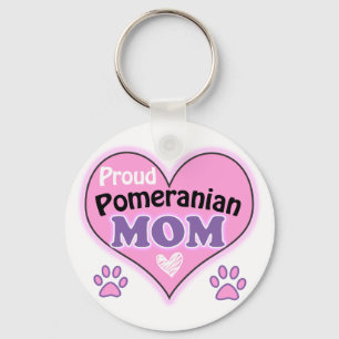 Proud Pomeranian Mom Key Ring