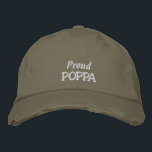 Proud POPPA-Father's Day OR Birthday<br><div class="desc">If you think your father is just the best... then this will be a great gift for him for Father's Day, or his birthday... OR even Grandparent's Day from the kids. Features the text "Proud POPPA" in white embroidery on a cute ball cap, but of course you can customise the...</div>