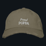 Proud POPPA-Father's Day OR Birthday Embroidered Hat<br><div class="desc">If you think your father is just the best... then this will be a great gift for him for Father's Day, or his birthday... OR even Grandparent's Day from the kids. Features the text "Proud POPPA" in white embroidery on a cute ball cap, but of course you can customise the...</div>