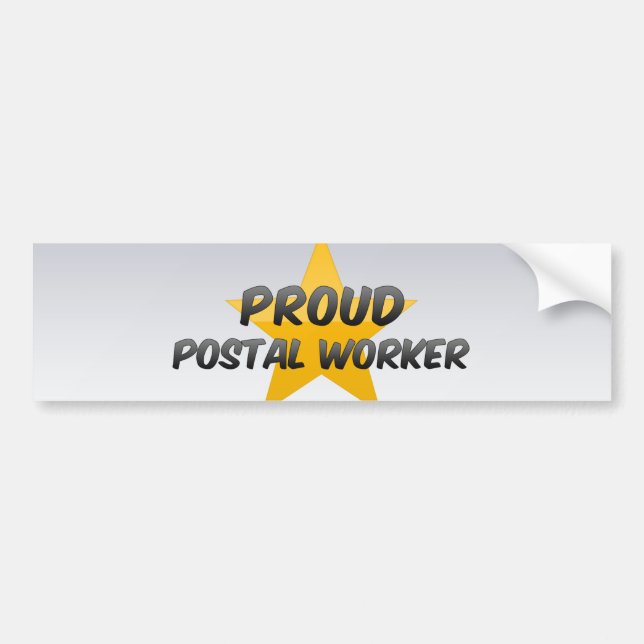 Proud Postal Worker Bumper Sticker (Front)
