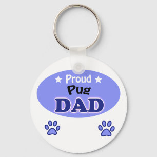 Proud Pug Dad Key Ring