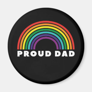 Proud Rainbow Dad Magnet