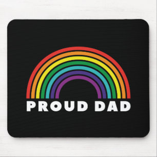 Proud Rainbow Dad Mouse Pad