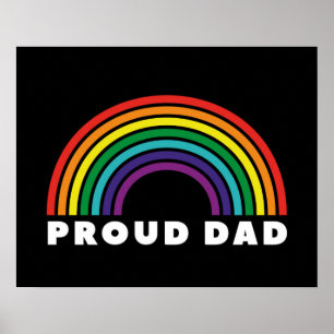 Proud Rainbow Dad Poster