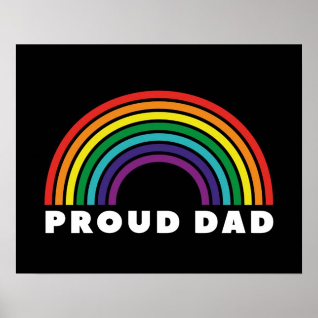 Proud Rainbow Dad Poster (Front)