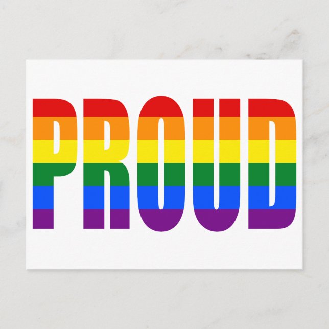 PROUD (Rainbow) Postcard (Front)