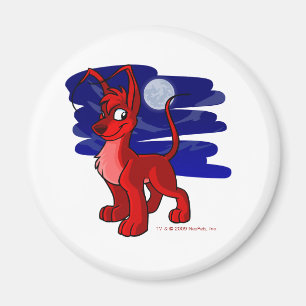 Proud red Gelert by moonlight Magnet