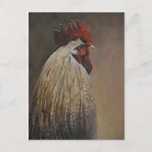 Proud Rooster Bird Art Postcard