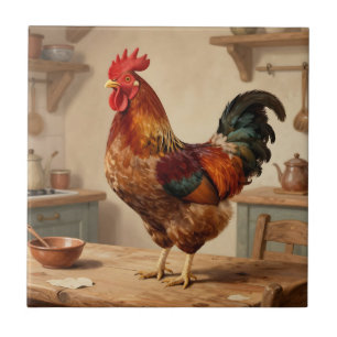 Proud Rooster Farmhouse Kitchen Tile