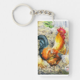 Proud Rooster Key Ring