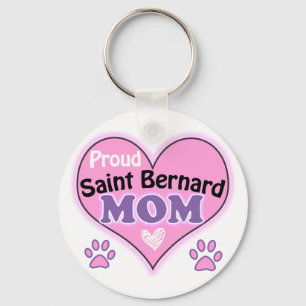Proud Saint Bernard Mum Key Ring