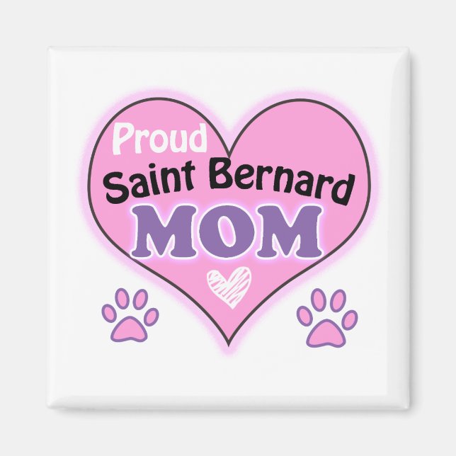 Proud Saint Bernard Mum Magnet (Front)