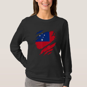 Proud Samoan Shirts Torn Ripped Samoa Flag