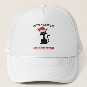 Proud Santa's list word art Trucker Hat