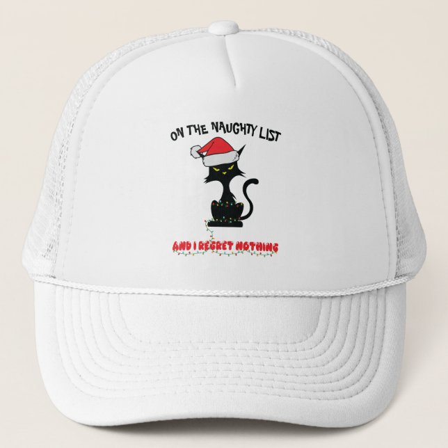 Proud Santa's list word art  Trucker Hat (Front)