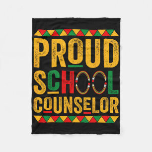 Proud School Counselor - Black History Month _1  Fleece Blanket