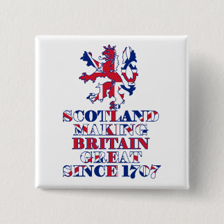 Proud Scottish and British 15 Cm Square Badge