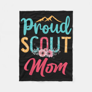 Proud Scout Mum Happy Mothers Day Camping Scouting Fleece Blanket