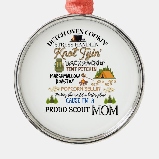 Proud Scout Mum Ornament (Front)