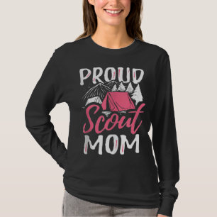 Proud Scout Mum Scouting Den Leader Cub Camping Tr T-Shirt
