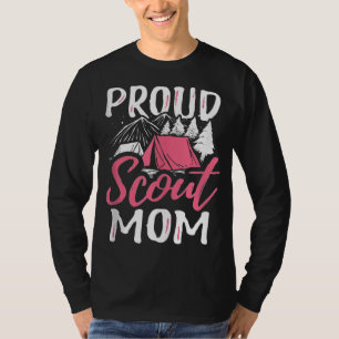Proud Scout Mum Scouting Den Leader Cub Camping Tr T-Shirt