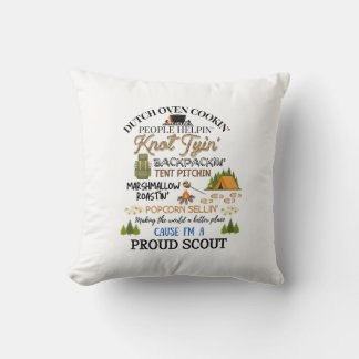 Proud Scout Throw Pillow