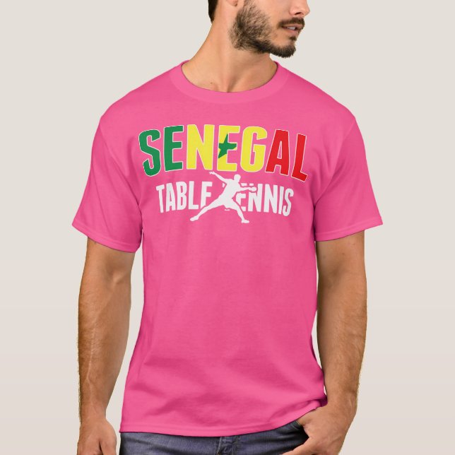 Proud Senegal Table Tennis Lover Jersey Senegalese T-Shirt (Front)