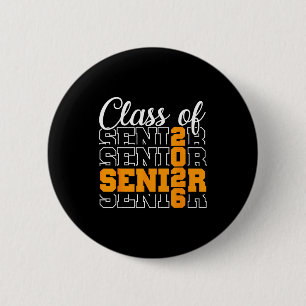 Proud senior 2026 graduation high school class of 6 cm round badge