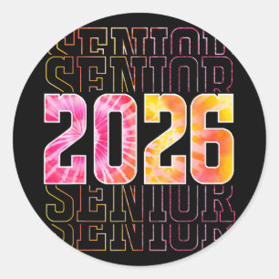 Proud senior 2026 high school graduation men women classic round sticker