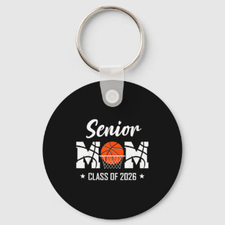 Proud senior basketball mom 2026 graduation key ring