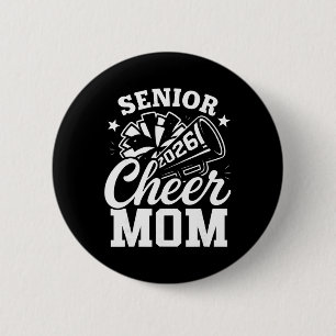 Proud Senior Cheer Mum 2026 Cheerleader Mum Cl Of  6 Cm Round Badge