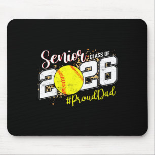 Proud Senior Dad Cl Of 2026 Softll Graduation Mouse Pad