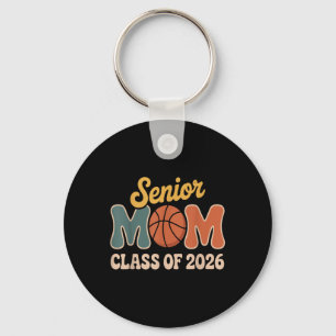 Proud Senior Mom Basketball Cl Of 2026  Key Ring