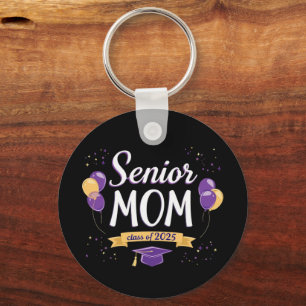 Proud Senior Mum Class of 2025 Customisable Key Ring