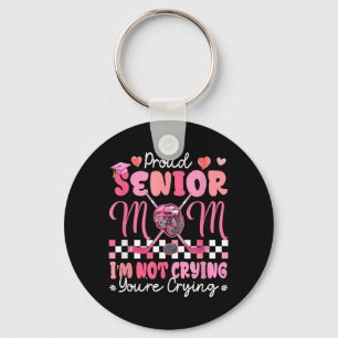 Proud Senior Mum Funny Joke Crying Graduation Key Ring