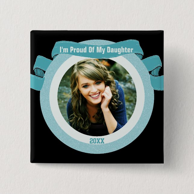 Proud Senior Photo 15 Cm Square Badge (Front)