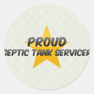 Proud Septic Tank Servicer Classic Round Sticker