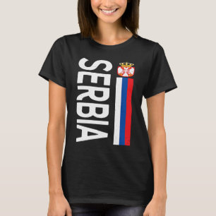 Proud Serbian Flag Serbia Day Serbian Roots T-Shirt