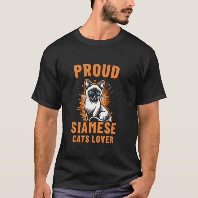 Proud Siamese Cats Lover T-Shirt (Front)