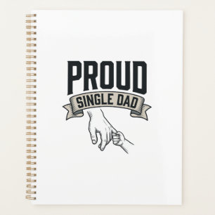 Proud Single Dad Vintage Engraving Shirt Design_1 Planner